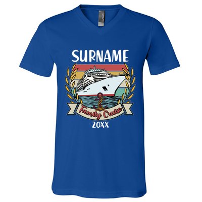 Personalized Custom Name And Year Family Cruise V-Neck T-Shirt