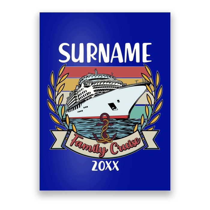Personalized Custom Name And Year Family Cruise Poster