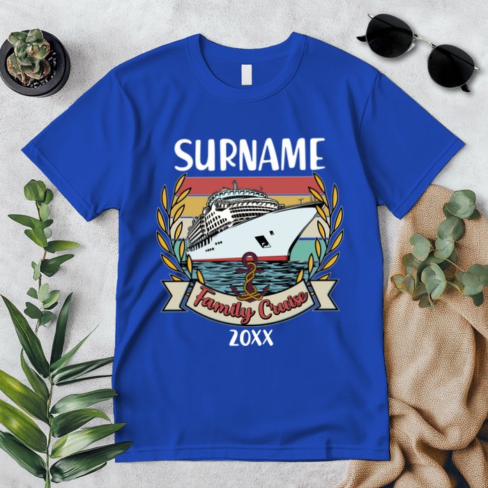 Personalized Custom Name And Year Family Cruise Premium T-Shirt