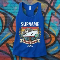 Personalized Custom Name And Year Family Cruise Womens Tank Top