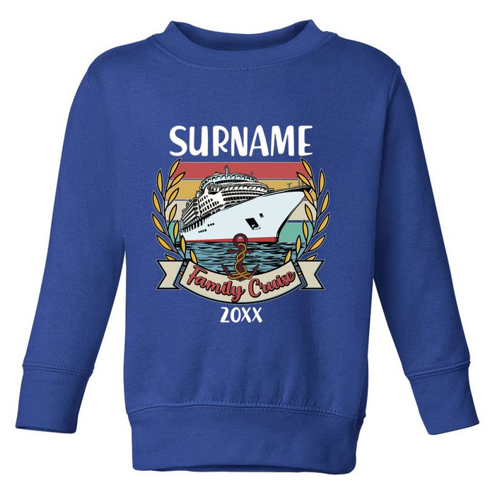 Personalized Custom Name And Year Family Cruise Toddler Sweatshirt