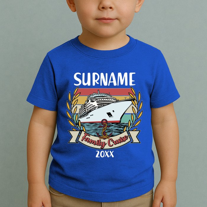 Personalized Custom Name And Year Family Cruise Toddler T-Shirt