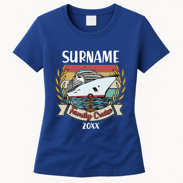 Personalized Custom Name And Year Family Cruise Womens T-Shirt