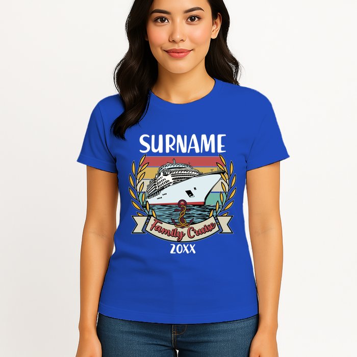 Personalized Custom Name And Year Family Cruise Womens T-Shirt