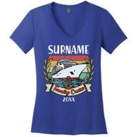 Personalized Custom Name And Year Family Cruise Women's V-Neck T-Shirt