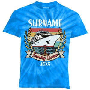 Personalized Custom Name And Year Family Cruise Kids Tie-Dye T-Shirt