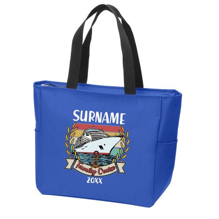 Personalized Custom Name And Year Family Cruise Zip Tote Bag