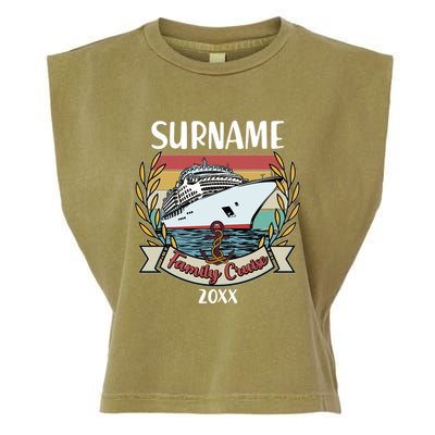 Personalized Custom Name And Year Family Cruise Garment-Dyed Women's Muscle Tee