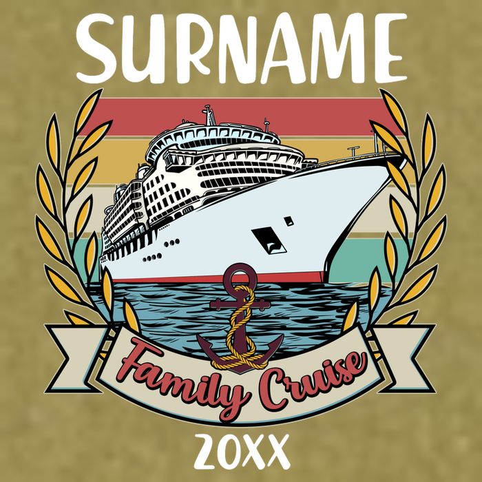 Personalized Custom Name And Year Family Cruise Garment-Dyed Women's Muscle Tee