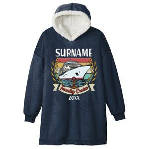 Personalized Custom Name And Year Family Cruise Hooded Wearable Blanket