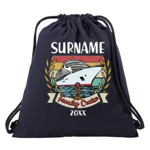 Personalized Custom Name And Year Family Cruise Drawstring Bag