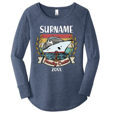 Personalized Custom Name And Year Family Cruise Women's Perfect Tri Tunic Long Sleeve Shirt