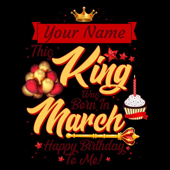 Personalized Custom Name This King Was Born In March Happy Birthday To Me 16oz Travel Tumbler