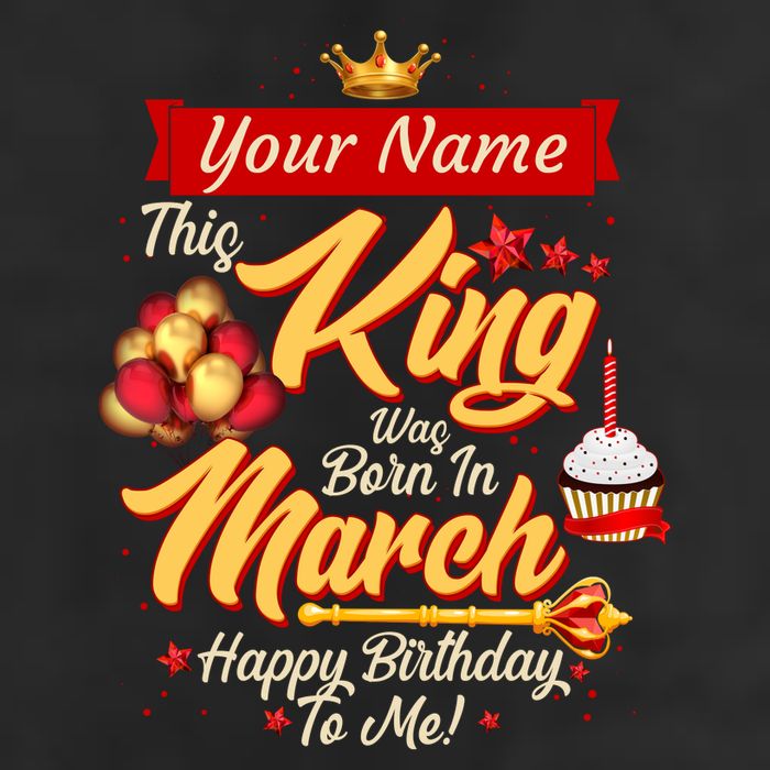 Personalized Custom Name This King Was Born In March Happy Birthday To Me 25L Jumbo Tote