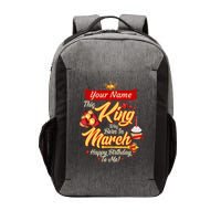 Personalized Custom Name This King Was Born In March Happy Birthday To Me Vector Backpack