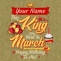 Personalized Custom Name This King Was Born In March Happy Birthday To Me Garment-Dyed Women's Muscle Tee