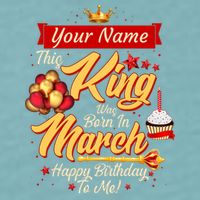 Personalized Custom Name This King Was Born In March Happy Birthday To Me Sueded Cloud Jersey T-Shirt
