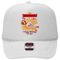 Personalized Custom Name This King Was Born In March Happy Birthday To Me High Crown Mesh Back Trucker Hat