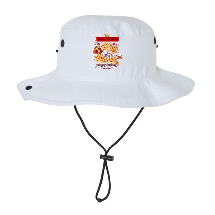 Personalized Custom Name This King Was Born In March Happy Birthday To Me Legacy Cool Fit Booney Bucket Hat