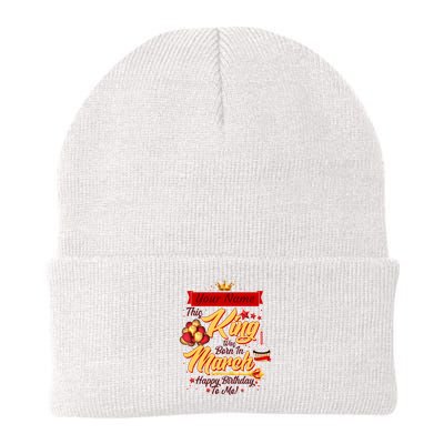 Personalized Custom Name This King Was Born In March Happy Birthday To Me Beanie