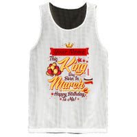 Personalized Custom Name This King Was Born In March Happy Birthday To Me Mesh Reversible Basketball Jersey Tank