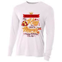 Personalized Custom Name This King Was Born In March Happy Birthday To Me Cooling Performance Long Sleeve Crew