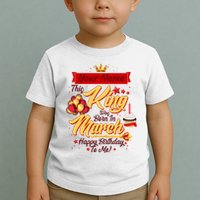 Personalized Custom Name This King Was Born In March Happy Birthday To Me Toddler T-Shirt