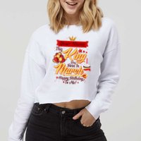 Personalized Custom Name This King Was Born In March Happy Birthday To Me Cropped Pullover Crew