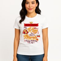 Personalized Custom Name This King Was Born In March Happy Birthday To Me Womens T-Shirt