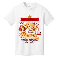Personalized Custom Name This King Was Born In March Happy Birthday To Me Kids T-Shirt