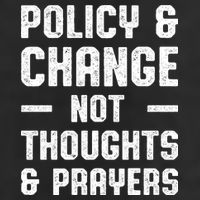 Policy & Change Not Thoughts & Prayers | Anti Gun Garment-Dyed Fleece Hoodie