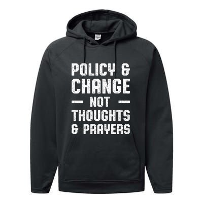 Policy & Change Not Thoughts & Prayers | Anti Gun Performance Fleece Hoodie