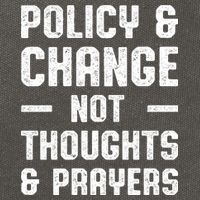 Policy & Change Not Thoughts & Prayers | Anti Gun Cotton Canvas Backpack