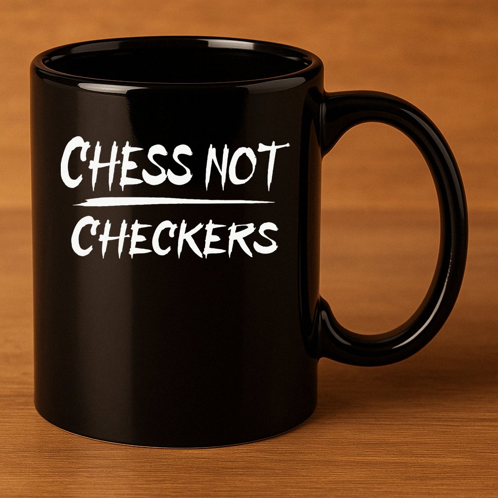 Play Chess Not Checkers Separate To Elevate 11oz C Handle Ceramic Mug