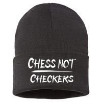 Play Chess Not Checkers Separate To Elevate Sustainable Knit Beanie