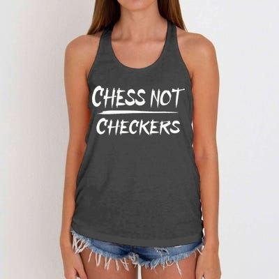 Play Chess Not Checkers Separate To Elevate Women's Knotted Racerback Tank