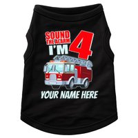 Personalized Custom Name Cute Funny Sound The Alarm I'm 4 Four Doggie Tank