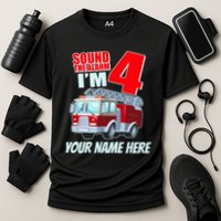 Personalized Custom Name Cute Funny Sound The Alarm I'm 4 Four Performance Shirt
