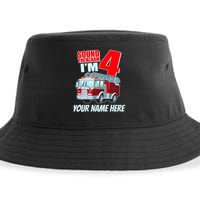 Personalized Custom Name Cute Funny Sound The Alarm I'm 4 Four Sustainable Bucket Hat