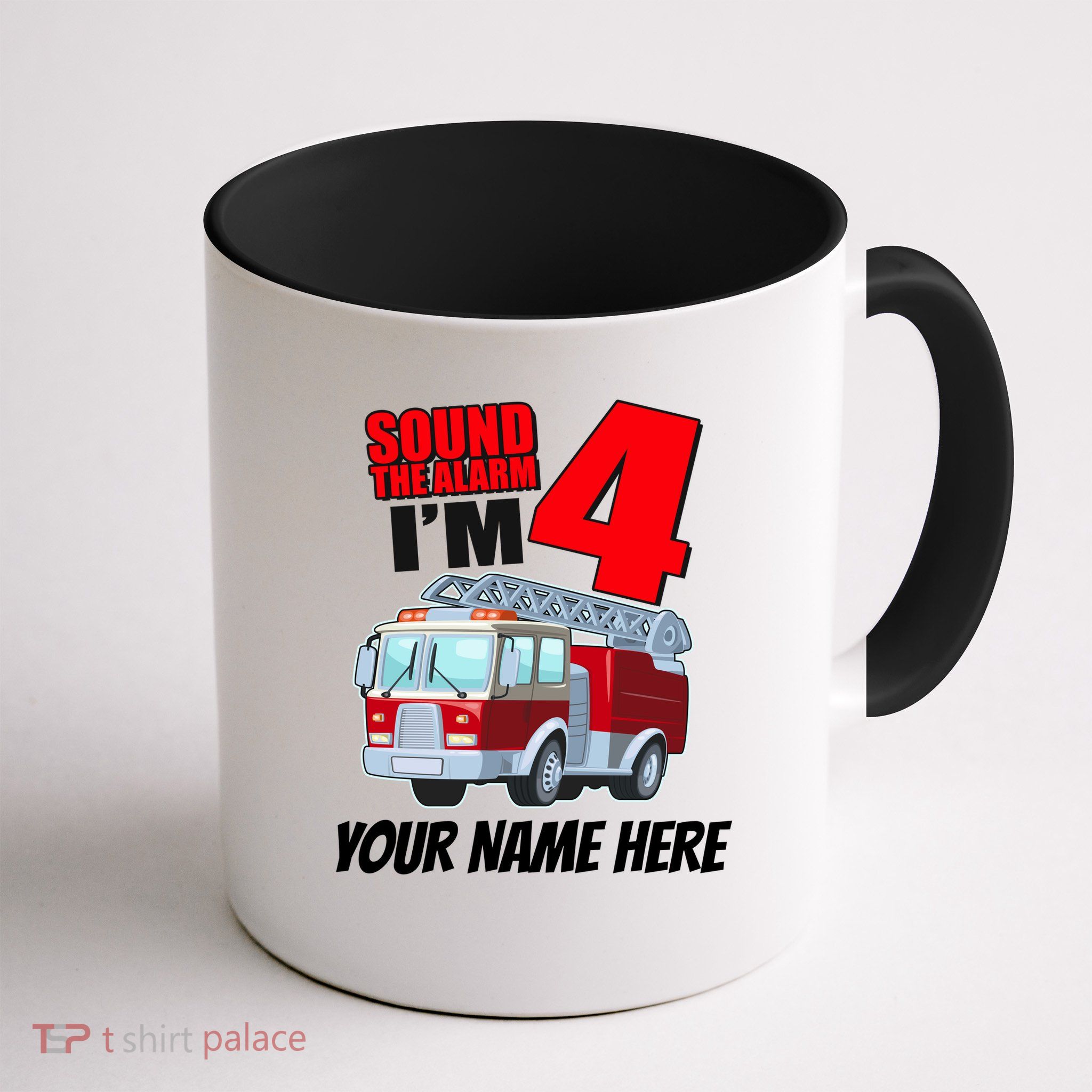 Personalized Custom Name Cute Funny Sound The Alarm I'm 4 Four Mug
