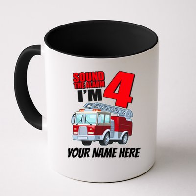 Personalized Custom Name Cute Funny Sound The Alarm I'm 4 Four Mug
