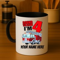 Personalized Custom Name Cute Funny Sound The Alarm I'm 4 Four Mug