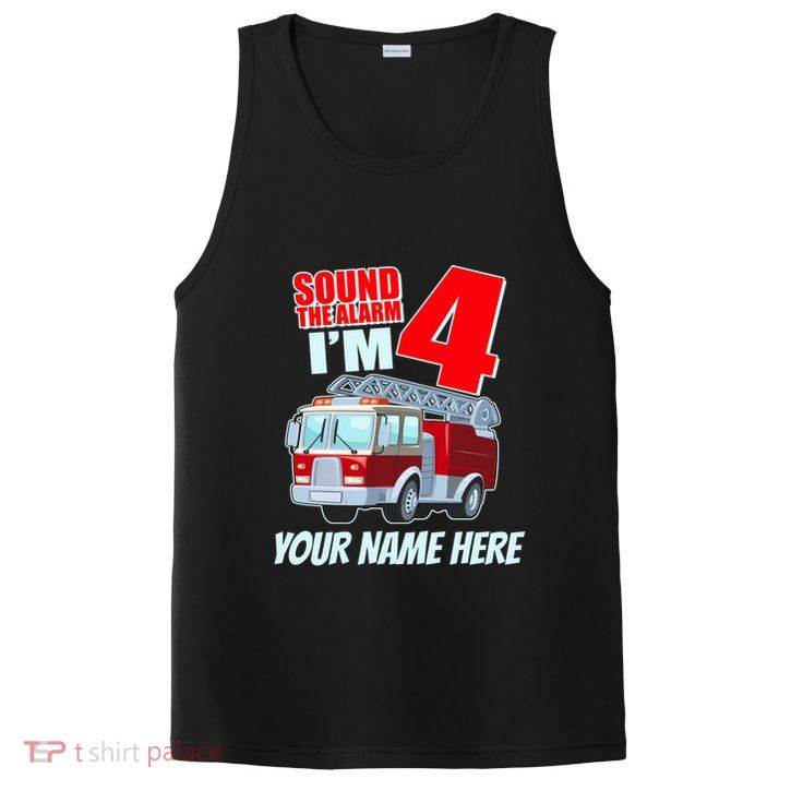 Personalized Custom Name Cute Funny Sound The Alarm I'm 4 Four PosiCharge Competitor Tank