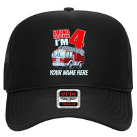 Personalized Custom Name Cute Funny Sound The Alarm I'm 4 Four Trucker Hat