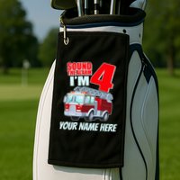 Personalized Custom Name Cute Funny Sound The Alarm I'm 4 Four Golf Towel