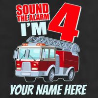 Personalized Custom Name Cute Funny Sound The Alarm I'm 4 Four Microfiber Hand Towel