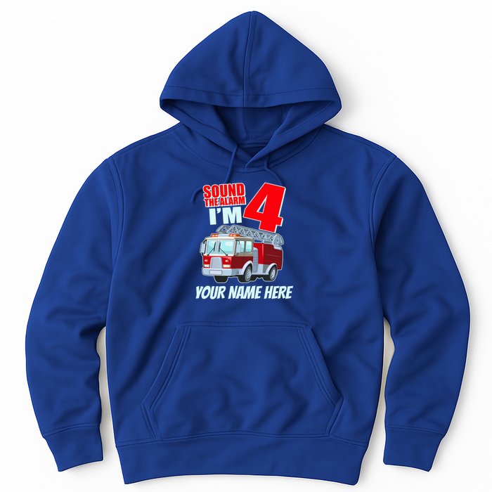 Personalized Custom Name Cute Funny Sound The Alarm I'm 4 Four Hoodie