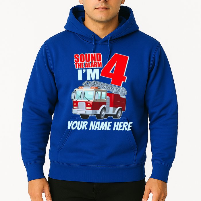 Personalized Custom Name Cute Funny Sound The Alarm I'm 4 Four Hoodie