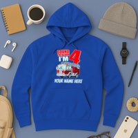 Personalized Custom Name Cute Funny Sound The Alarm I'm 4 Four Hoodie