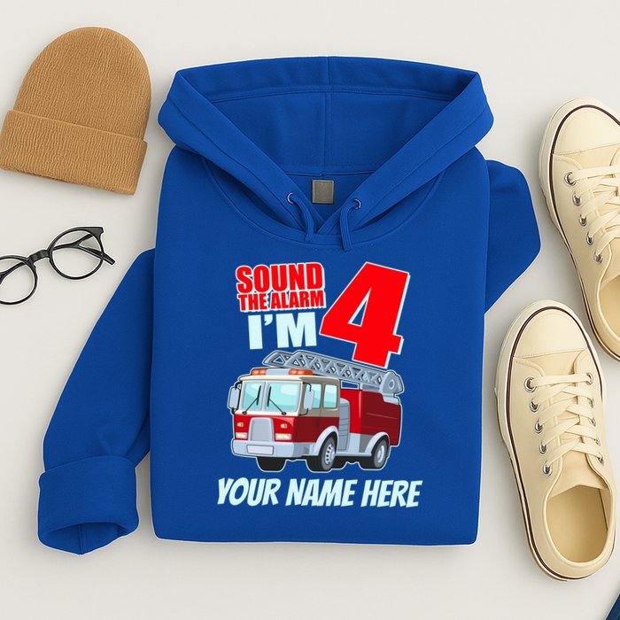 Personalized Custom Name Cute Funny Sound The Alarm I'm 4 Four Hoodie